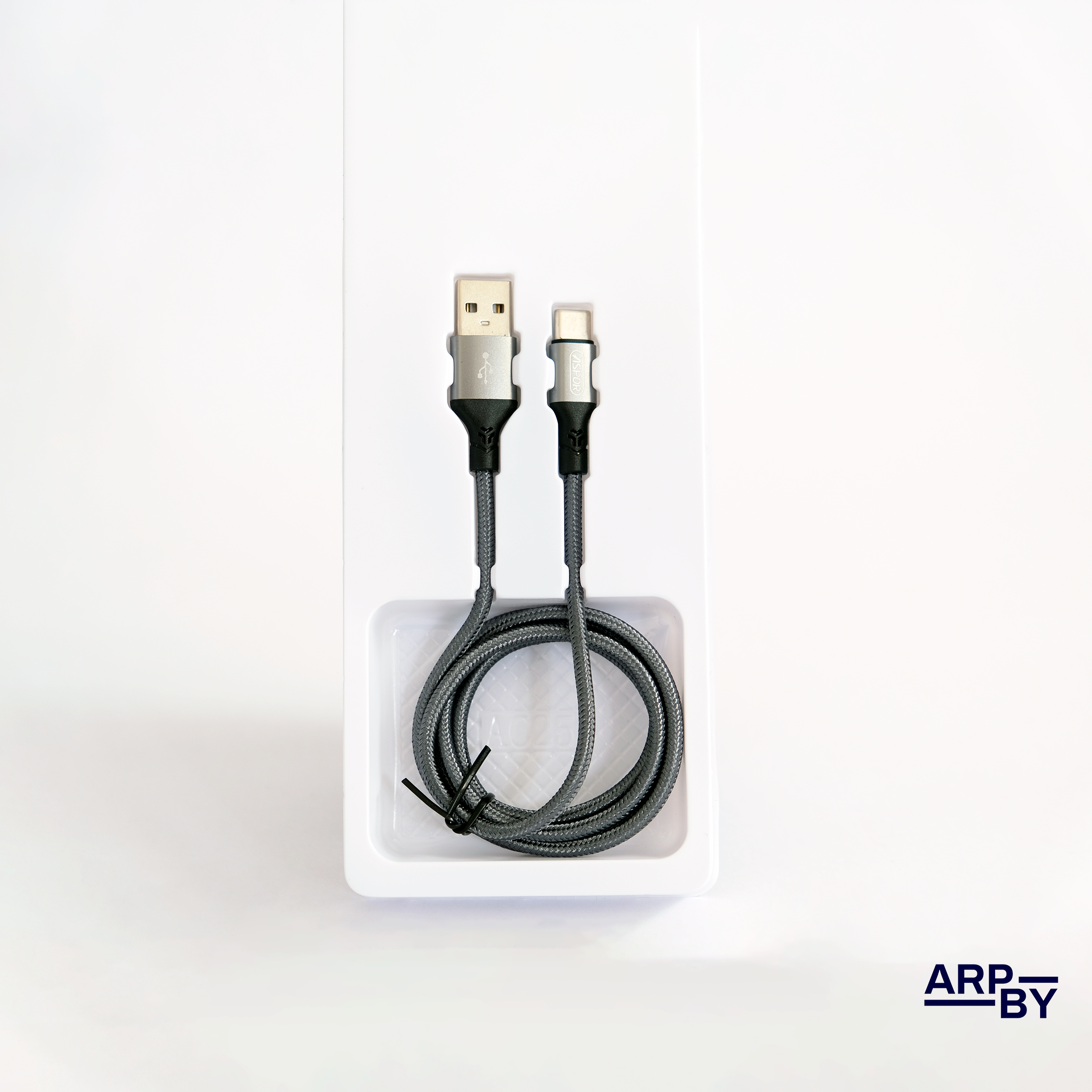 Cabo carreg. rapido 3.1A AC27 USB-A p USB-C Cinza Cabo carreg. rapido 3.1A AC27 USB-A p USB-C Cinza